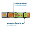 Load image into Gallery viewer, STAR WARS Logo Full Color Orange/Green Seatbelt Buckle Collar - Star Wars JABBA THE HUTT Text and Characters Green/Orange