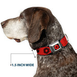 Star Wars Galactic Empire Insignia Full Color Black/Red Seatbelt Buckle Collar - Star Wars DARTH VADER Text and Galactic Empire Logo Red/Black