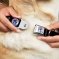 Load image into Gallery viewer, Thor Hamer Icon Full Color White/Blues Seatbelt Buckle Collar - Thor SON OF ODIN/Hamner Icon Black/White/Blues