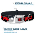 Load image into Gallery viewer, Toyota Logo Full Color Black/Red Seatbelt Buckle Collar - TOYOTA RACING DEVELOPMENT TRD Logo Black/White/Red