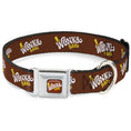 Load image into Gallery viewer, Willy Wonka and the Chocolate Factory WONKA BAR Logo Full Color Brown/Yellow/White Seatbelt Buckle Collar - Willy Wonka and the Chocolate Factory WONKA BAR Logo Brown/Yellow/White