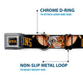 Load image into Gallery viewer, GREMLINS 1984 Title Logo Full Color Black/Blue/Orange Seatbelt Buckle Collar - GREMLINS 1984 Gizmo Face Close-Up Black