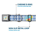 Load image into Gallery viewer, THE WIZARD OF OZ Logo Full Color White Seatbelt Buckle Collar - THE WIZARD OF OZ Logo Gingham Checker Blues
