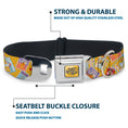 Load image into Gallery viewer, THE WIZARD OF OZ Title Logo Full Color Yellow/Black Seatbelt Buckle Collar - The Wizard of Oz Characters Scenes and Icons Collage Yellow