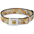 Load image into Gallery viewer, THE WIZARD OF OZ Title Logo Full Color Yellow/Black Seatbelt Buckle Collar - The Wizard of Oz Characters Scenes and Icons Collage Yellow