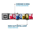 Load image into Gallery viewer, THE WIZARD OF OZ Title Logo Full Color Black/White Seatbelt Buckle Collar - The Wizard of Oz Dorothy and Toto Pose Blocks Blues/Yellows/Reds