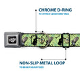 Load image into Gallery viewer, THE WIZARD OF OZ Title Logo Full Color Black/White Seatbelt Buckle Collar - The Wizard of Oz Wicked Witch of the West and Flying Monkeys Greens
