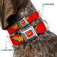 Load image into Gallery viewer, Wonder Woman Logo Full Color Red Seatbelt Buckle Collar - Wonder Woman Logo Red