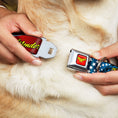 Load image into Gallery viewer, Wonder Woman Logo Full Color Red Seatbelt Buckle Collar - Wonder Woman Face w/Stars