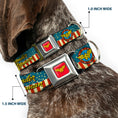 Load image into Gallery viewer, Wonder Woman Logo Full Color Red Seatbelt Buckle Collar - WONDER WOMAN/Logo Americana Red/White/Blue/Yellow