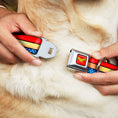 Load image into Gallery viewer, Wonder Woman Logo Full Color Red Seatbelt Buckle Collar - Wonder Woman Stripe/Stars Red/Gold/Blue/White