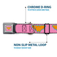 Load image into Gallery viewer, Wonder Woman Logo Pink/Blue/Yellow/Pink Seatbelt Buckle Collar - Wonder Woman Logo Pink/Blue/Yellow/Pink