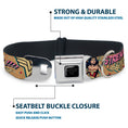 Load image into Gallery viewer, Wonder Woman Black/Silver Seatbelt Buckle Collar - Wonder Woman Strength & Power
