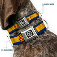 Load image into Gallery viewer, X-Men Icon Black/Silver Gradient Seatbelt Buckle Collar - X-Men Cyclops Utility Strap Blue/Gold/Black/Red