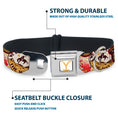 Load image into Gallery viewer, Yellowstone Y Logo Full Color White/Yellow Seatbelt Buckle Collar - Yellowstone Patches Stacked Browns/Reds/Yellows