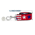 Load image into Gallery viewer, Dog Leash - 'MERICA Stripes/Stars Red/White/Blue