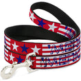 Load image into Gallery viewer, Dog Leash - 'MERICA Stripes/Stars Red/White/Blue