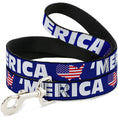 Load image into Gallery viewer, Dog Leash - 'MERICA/USA Silhouette Blue/White/US Flag
