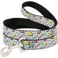 Load image into Gallery viewer, Dog Leash - 90s Nineties Grid Pattern Gray/Multi Pastel