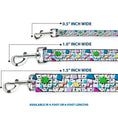 Load image into Gallery viewer, Dog Leash - 90s Nineties Grid Pattern Vibrant Gray/Multi Color