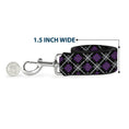 Load image into Gallery viewer, Dog Leash - Argyle Black/Gray/Purple