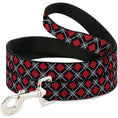 Load image into Gallery viewer, Dog Leash - Argyle Black/Gray/Red