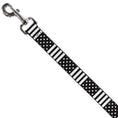 Load image into Gallery viewer, Dog Leash - American Flag CLOSE-UP Black/White