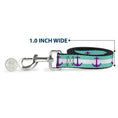 Load image into Gallery viewer, Dog Leash - Anchor/Stripe Teal/White/Purple