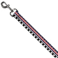 Load image into Gallery viewer, Dog Leash - Aztec13 White/Navy/Red/Black