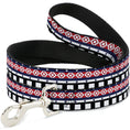 Load image into Gallery viewer, Dog Leash - Aztec13 White/Navy/Red/Black