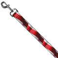 Load image into Gallery viewer, Dog Leash - American Flag Vivid Stripes CLOSE-UP Red/White