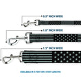 Load image into Gallery viewer, Dog Leash - Americana Stars & Stripes2 Weathered Black/Gray