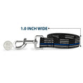 Load image into Gallery viewer, Dog Leash - Thin Blue Line Flag Weathered Black/Gray/Blue