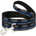 Load image into Gallery viewer, Dog Leash - Thin Blue Line Flag Weathered Black/Gray/Blue