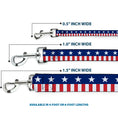 Load image into Gallery viewer, Dog Leash - Americana Stars & Stripes2 Blue/White/Red/White