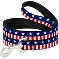 Load image into Gallery viewer, Dog Leash - Americana Stars & Stripes2 Blue/White/Red/White