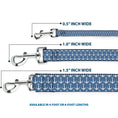 Load image into Gallery viewer, Dog Leash - Anchor2 Monogram Baby Blue/Navy/White
