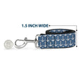 Load image into Gallery viewer, Dog Leash - Anchor2 Monogram Baby Blue/Navy/White