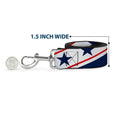 Load image into Gallery viewer, Dog Leash - Americana Diagonal Stars & Stripes White/Red/Blue