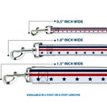 Load image into Gallery viewer, Dog Leash - Americana Stars & Stripes5 White/Blue/Red