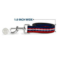 Load image into Gallery viewer, Dog Leash - Americana Stripe w/Stars Blue/Red/White