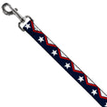 Load image into Gallery viewer, Dog Leash - American Chevron & Stripes White/Red/Blue