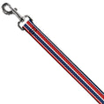 Load image into Gallery viewer, Dog Leash - Americana Stripe w/Mini Stars Blue/Red/White
