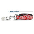Load image into Gallery viewer, Dog Leash - Bandana/Skulls Red/White