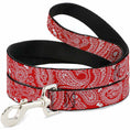 Load image into Gallery viewer, Dog Leash - Bandana/Skulls Red/White