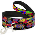 Load image into Gallery viewer, Dog Leash - BD Paint Splatter Black/Neon
