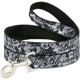 Load image into Gallery viewer, Dog Leash - Born to Blossom Black/White