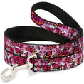 Load image into Gallery viewer, Dog Leash - Born to Blossom CLOSE-UP White