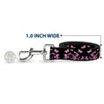 Load image into Gallery viewer, Dog Leash - Butterfly Garden Black/Pink
