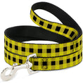 Load image into Gallery viewer, Dog Leash - Buffalo Plaid Black/Neon Yellow